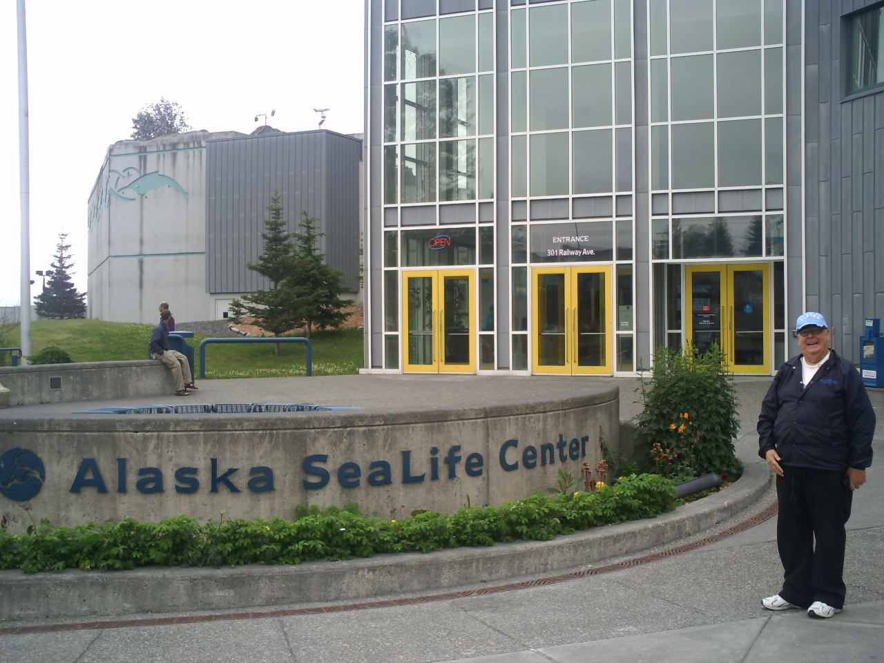 My Dad outside the Alaskan Sea Life Center in Seward