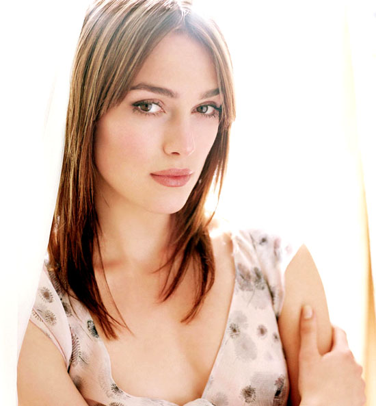 Keira Knightly pink print dress