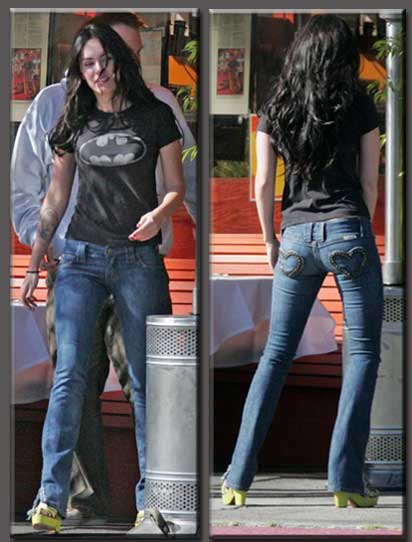 Megan Fox - batman tshirt and jeans