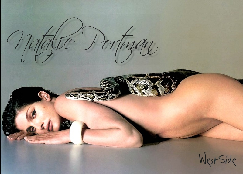 Natalie Portman nude with a snake