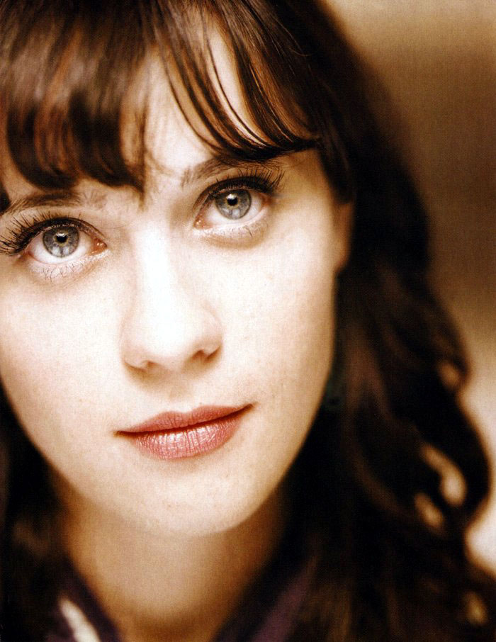 Zooey Deschanel - headshot with dreamy look